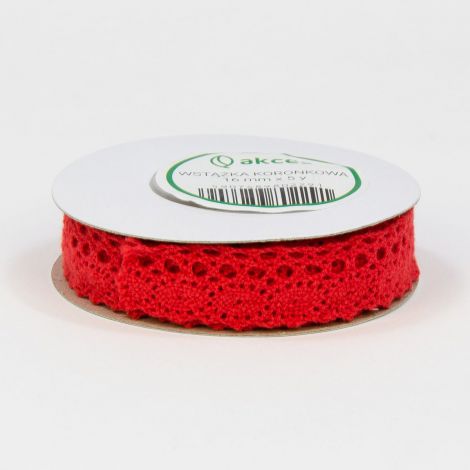 Wstążka koronkowa Akces Biała, 5y x 16mm